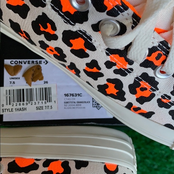 Converse CTAS OX egret great/total orange/black WM - Picture 16 of 16